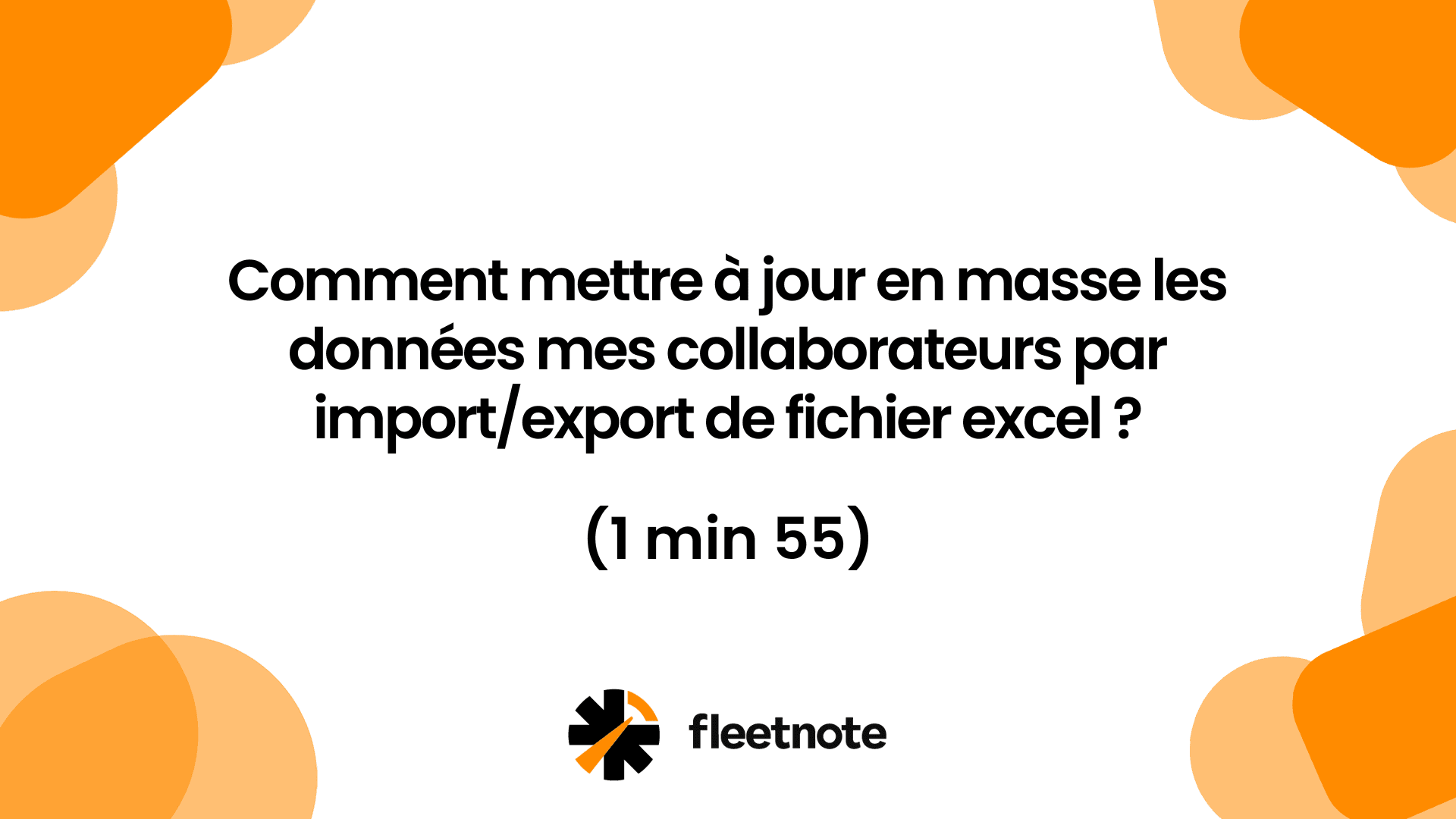 Comment mettre à jour en masse les données mes collaborateurs par import export de fichier excel